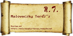 Maloveczky Teréz névjegykártya